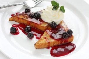 French toast with blueberries is a great breakfast dish